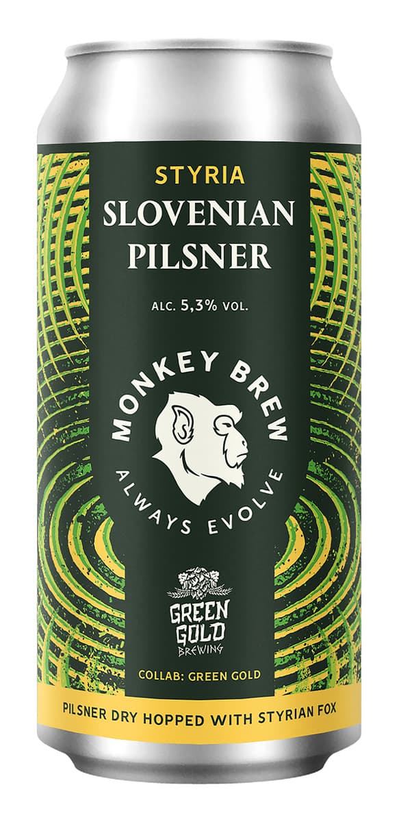 Monkey Brew x Green Gold Styria Slovenian Pilsner