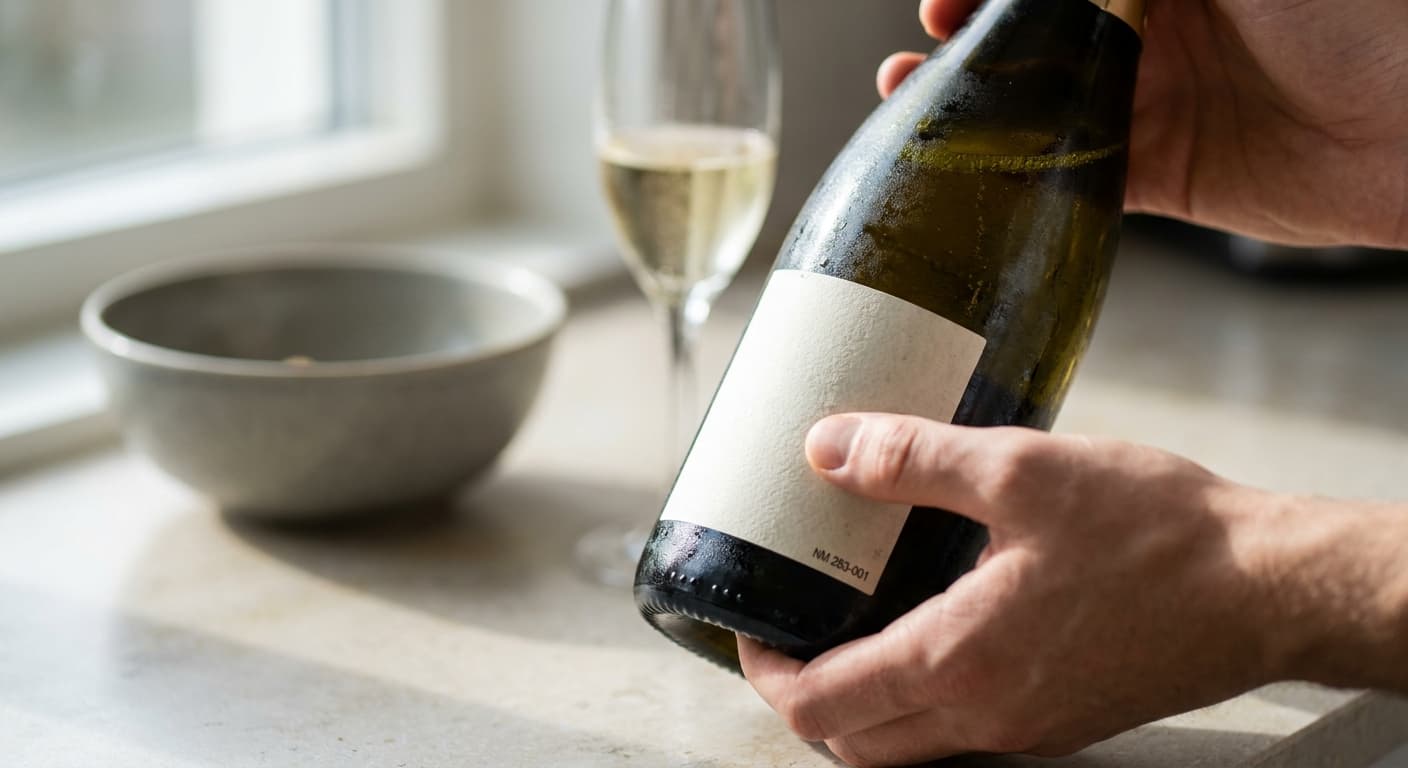 Koden på champagneflasken avslører alt