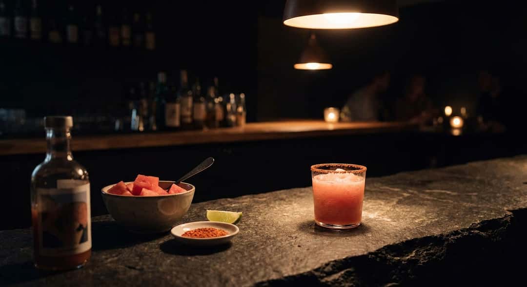 Vannmelonslushy med tequila og tajín